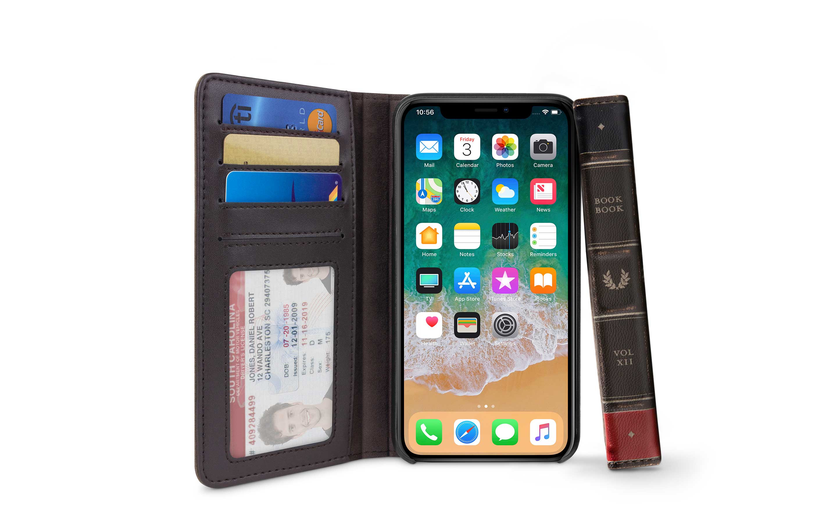 BookBook for iPhone X - Brown | Twelve South